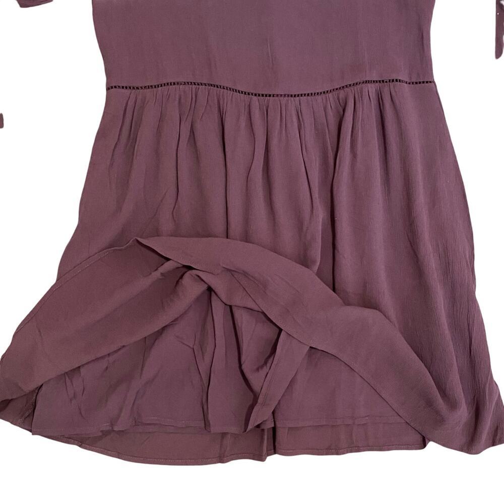 And the Why Los Angeles Dress Womens Size L Mini Long Sleeve Lace back Mauve NWT - Picture 6 of 8